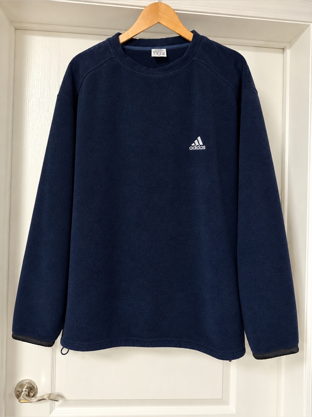 Vintage adidas Navy Blue Fleece Pullover Men’s XL UK 46/48 – Made in Indonesia